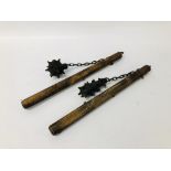 2 REPRODUCTION MEDIEVAL FLAILS