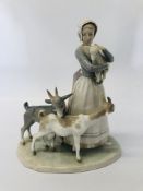 LLADRO "MAIDEN WITH GOATS" FIGURE