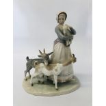 LLADRO "MAIDEN WITH GOATS" FIGURE