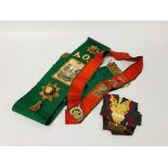 VINTAGE "ANCIENT ORDER OF FORESTERS" SASHES