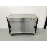 A MOFFAT COMMERCIAL STAINLESS STEEL HEATED CABINET,