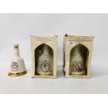 2 X BOXED BELLS COMMEMORATIVE WHISKEYS TO INCLUDE PRINCE ANDREW WITH SARAH FERGUSON 23RD JULY 1986