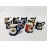 10 x VARIOUS YARMOUTH POTTERY MUGS MANY WITH CERTIFICATES