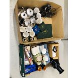 2 x BOXES OF GOOD QUALITY SUNDRY CHINA TO INCLUDE MUGS, 4 PIECE TOWERBRITE TEA & COFFEE SET,