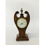 EDWARDIAN INLAID MANTEL CLOCK BEARING MAKERS MARK "CALLOGHAN & CO.