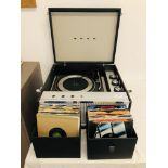 RETRO BUSH RECORD PLAYER & VARIOUS RECORDS - SOLD AS SEEN - COLLECTORS ITEM ONLY