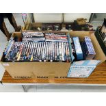 2 X BOXES OF MIXED DVD'S TO INCLUDE FISHING & ACTION