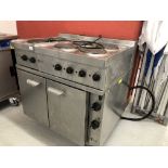A PARRY COMMERCIAL STAINLESS STEEL SINGLE PHASE ELECTRIC SIX HOB OVEN - SOLD AS SEEN - TRADE ONLY