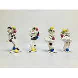 SET OF 4 ROYAL DOULTON PRESTIGE BALLOON CLOWNS HARLEQINA HN 5306 LE 9/250,