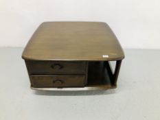 ERCOL 2 DRAWER COFFEE TABLE