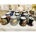 10 x VARIOUS YARMOUTH POTTERY MUGS MANY WITH CERTIFICATES