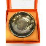 QUEEN ELIZABETH II SILVER JUBILEE SILVER DISH