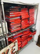 LARGE QUANTITY OF KNITTING PATTERNS IN RED FOLDERS