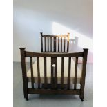 OAK ARTS & CRAFTS 3/4 BEDSTEAD (42 inch)