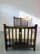 OAK ARTS & CRAFTS 3/4 BEDSTEAD (42 inch)