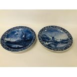 PAIR OF DELFT CHARGERS "NAAR WYSMULLEN"