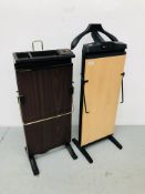 TWO TROUSER PRESSES CORBY 7700 AND MORPHY RICHARDS STRIDES - SOLD AS SEEN