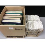 TWO BOXES WITH GREAT BRITAIN STAMPS AND FIRST DAY COVERS IN SEVEN ALBUMS AND LOOSE