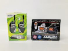 STANDARD HORIZON MARINE 25 WATT VHF FH MARINE TRANSCEIVER + BINATONE MR250 TWIN PLUS PERSONAL