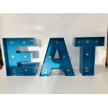 DESIGNER ILLUMINATED FEATURE LIGHT "EAT"