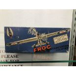 VINTAGE "FROG" MARK IV MODEL INTERCEPTOR FIGHTER PLANE IN ORIGINAL BOX WITH INSTRUCTION LEAFLET