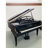A GEORGE ROGERS & SONS OVERSTRUNG IRON FRAME BABY GRAND PIANO