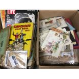 TWO BOXES OF EPHEMERA, PHOTOS, GREETINGS CARDS, ETC.