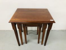 REPRODUCTION MAHOGANY NEST OF 3 TABLES