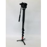 A MANFROTTO PROFESSIONAL MONO POD MODEL 561BHDV