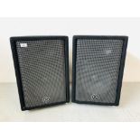 A PAIR OF WHARFDALE PRO PT-X12 PA SPEAKERS WITH WALL BRACKETS - SOLD AS SEEN