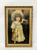 OIL ON CANVAS PORTRAIT OF CHILD C1905