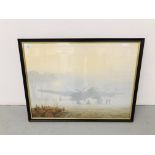 "OFF DUTY - LANCASTER AT REST" FRAMED PRINT BY GERALD COULSON