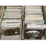 BOX WITH MIXED UK TOPO POSTCARDS, COUNTR