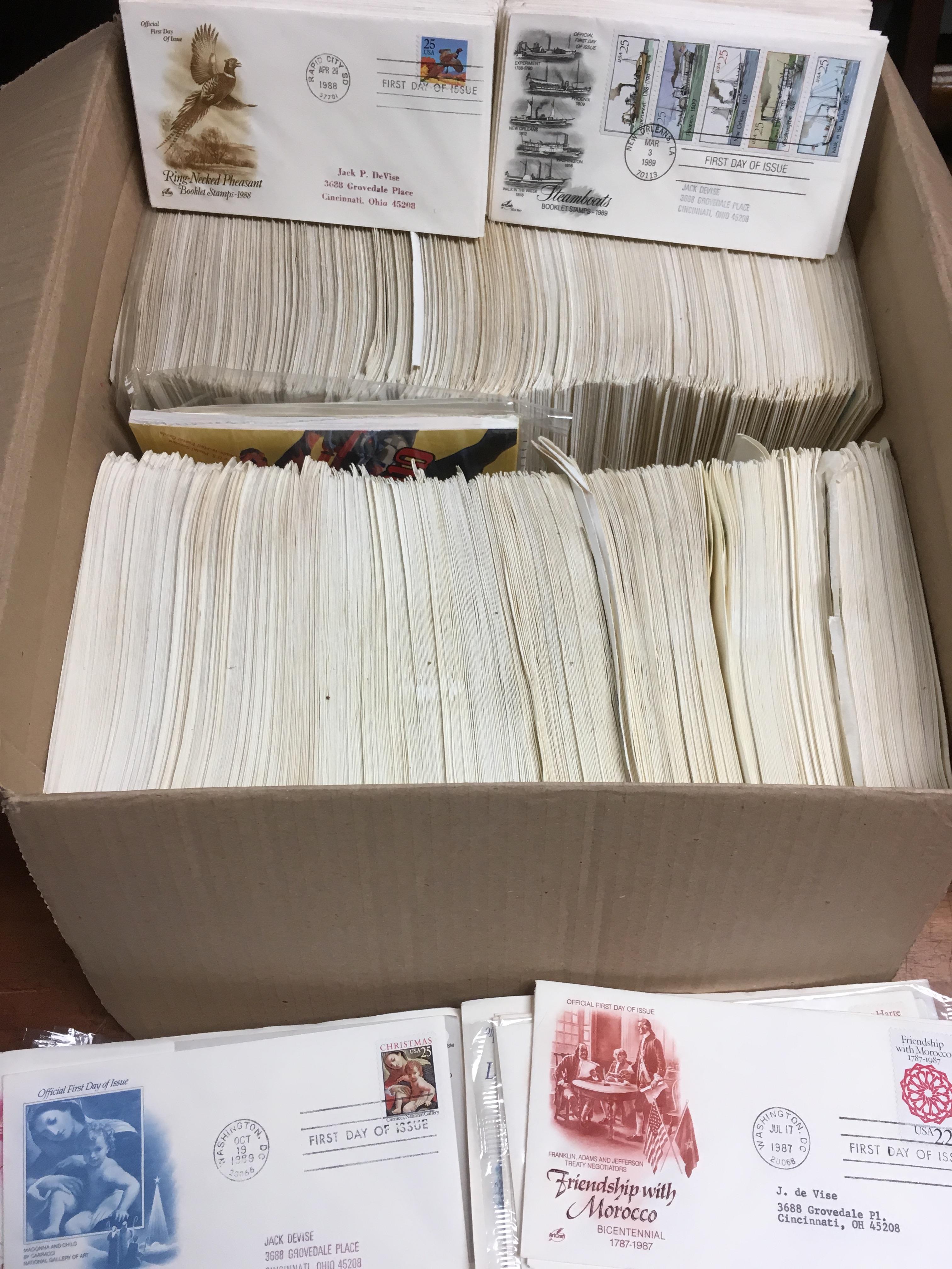 USA: BOX WITH EXTENSIVE 1943-2001 FIRST