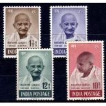 INDIA: 1948 GANDHI SET OG, SG 305-308.