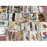 BOX OF MIXED COMIC POSTCARDS (APPROX. 3
