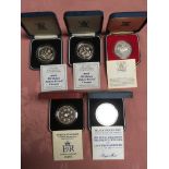 GB COINS: 1977-93 VARIOUS SILVER PROOF C