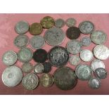 TUB OF MIXED GB COINS, MAINLY SILVER FRO