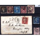 GB: 1840-80 QV USED SELECTION, 1d BLACK