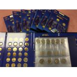 BOX WITH A COLLECTION OF EURO COINS IN E