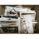 BOX OF PHOTOGRAPHS, CDV, EPHEMERA ETC.