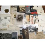 FILE BOX OF MILITARY INTEREST EPHEMERA,