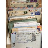 SMALL BOX COVERS AND CARDS, AIRMAILS, NE