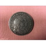 GB COINS: WILLIAM AND MARY HALFCROWN 169