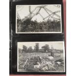 ALBUM OF MIXED POSTCARDS WITH ZEPPELIN L