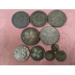 TUB OF SILVER COINS, GB CROWNS 1844, 193