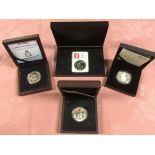 SILVER COINS IN PRESENTATION CASES, GB 2