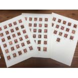 GB: 1858-64 1d RED PLATES TO 224 USED ON