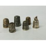 4 SILVER THIMBLES,