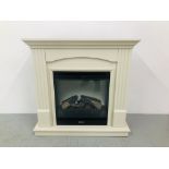 DIMPLEX ELECTRIC FIRE (LOG EFFECT) WITH MODERN SURROUND. W 94CM. H 93CM. D 30CM.